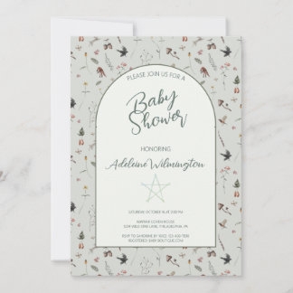 Pagan Wild Forest Baby Shower Invitation