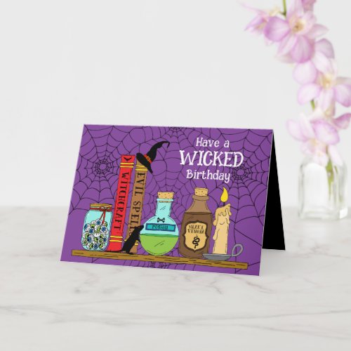 Pagan Witch Wicked Birthday Card