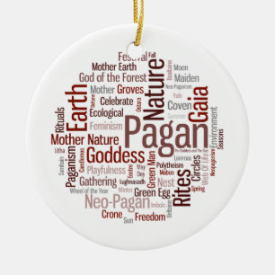 Pagan Words Ceramic Ornament