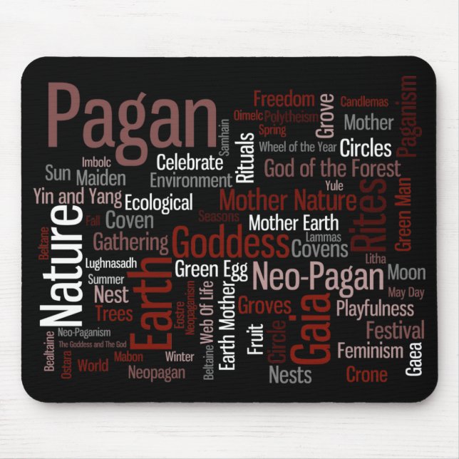 Pagan Words Mouse Pad (Front)