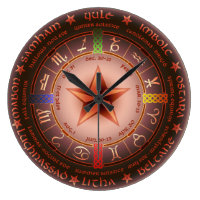 pagan year calendar large clock