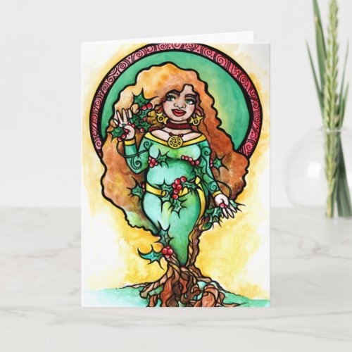 Pagan Yule Goddess Card