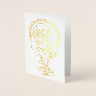 Pagan Yule Goddess Foil Card