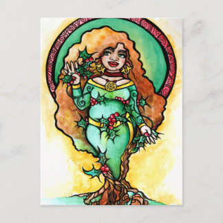 Pagan Yule Goddess Postcard