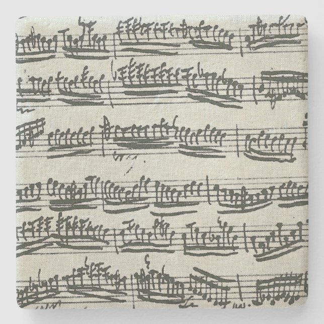 Paganini Moto Perpetuo Violin Music Manuscript Stone Coaster (Front)