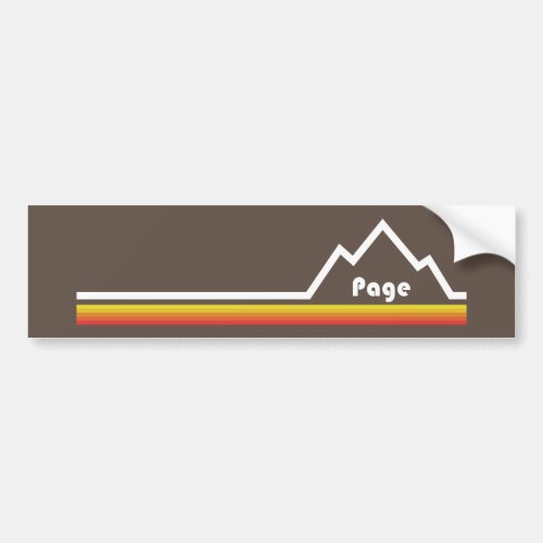 Page Arizona Bumper Sticker