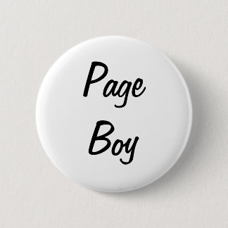 Page Boy Badge Pinback Button