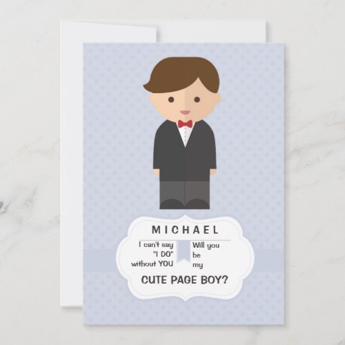 Page Boy Request Card