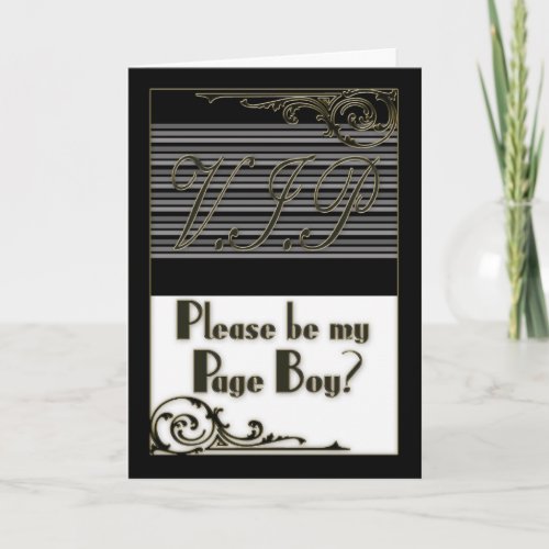 Page Boy VIP Wedding Party Invitation Card