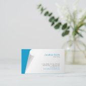 Page Curl Blue business card (Standing Front)
