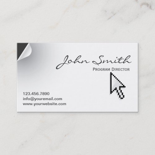 Page Curl Program Director Business Card