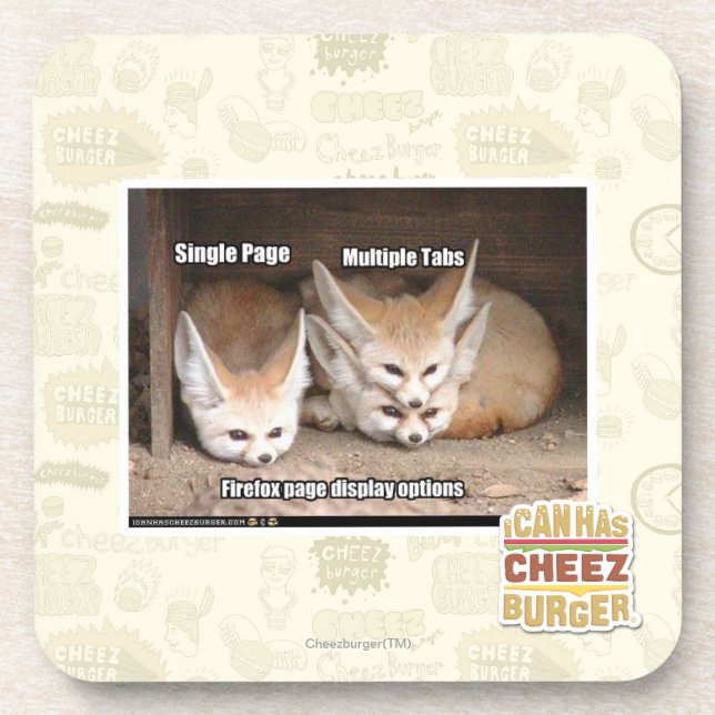 Page display options drink coaster (Front)