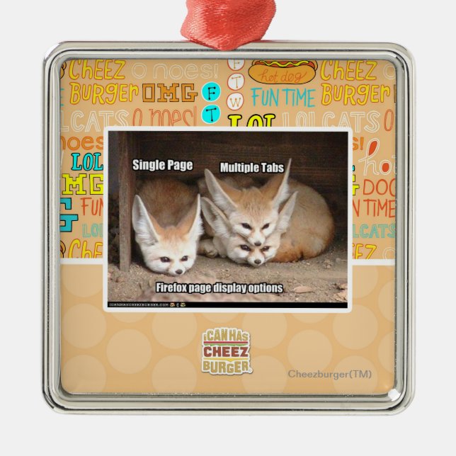 Page display options metal ornament (Front)