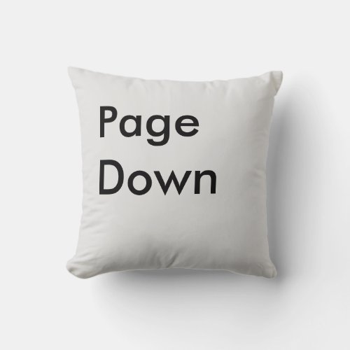 Page Down Button Throw Pillow
