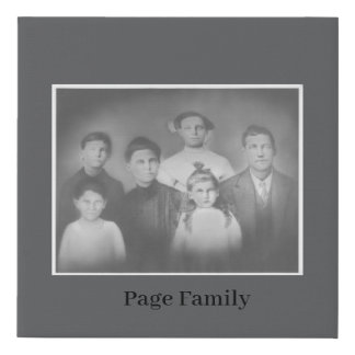 Page Family  Faux Canvas Print