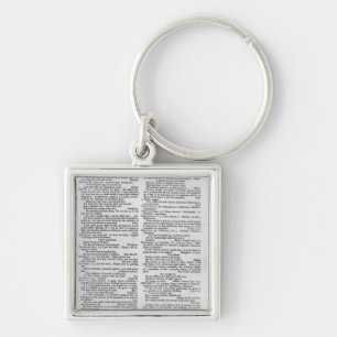 Page from a Dictionary Keychain