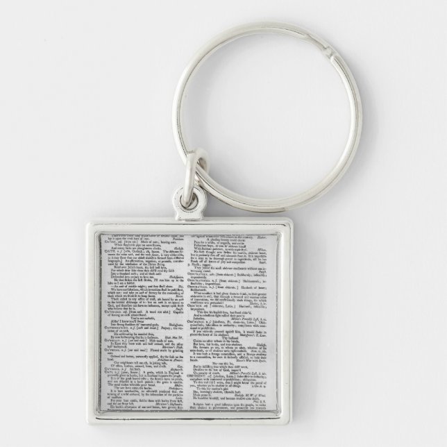 Page from a Dictionary Keychain (Front)