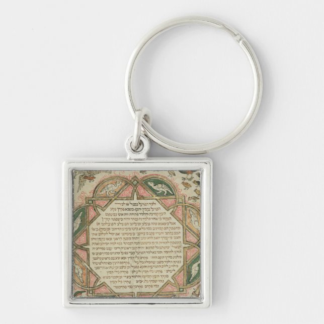 Page from a Hebrew Bible depicting Keychain (Front)
