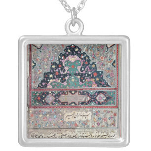 Page from the Canon of Medicine by Avicenna 1632 Silver Plated Necklace