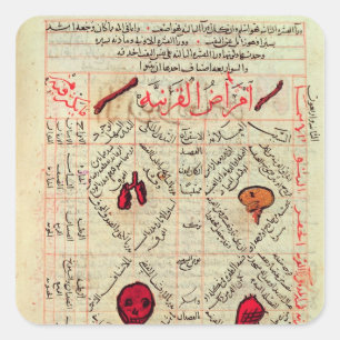 Page from the 'Canon of Medicine' by Avicenna Square Sticker