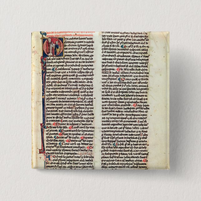 Page from the 'Somme de Theologie' Button (Front)