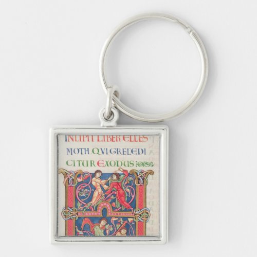 Page from the Winchester Bible c1150_80 Keychain