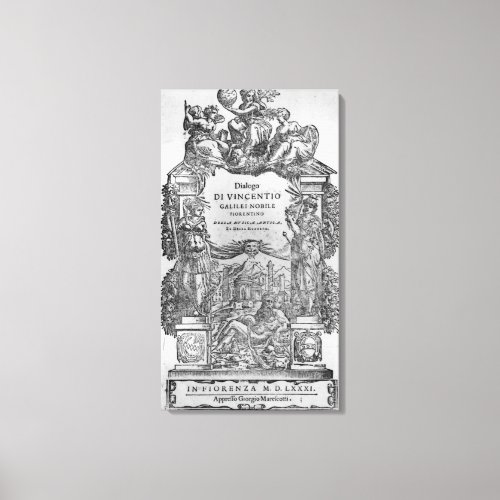 page of Della Musica Antica et della Moderna Canvas Print