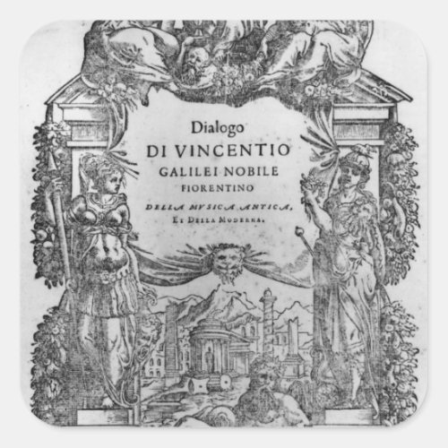 page of Della Musica Antica et della Moderna Square Sticker