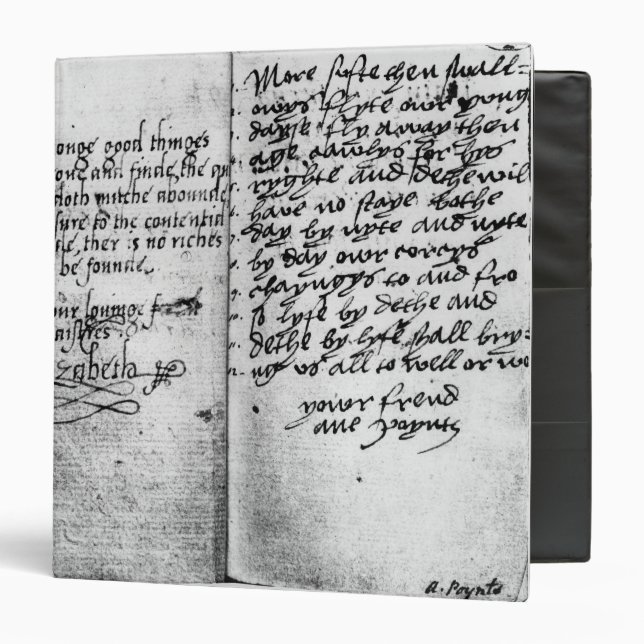 Page of manuscript binder (Front/Inside)