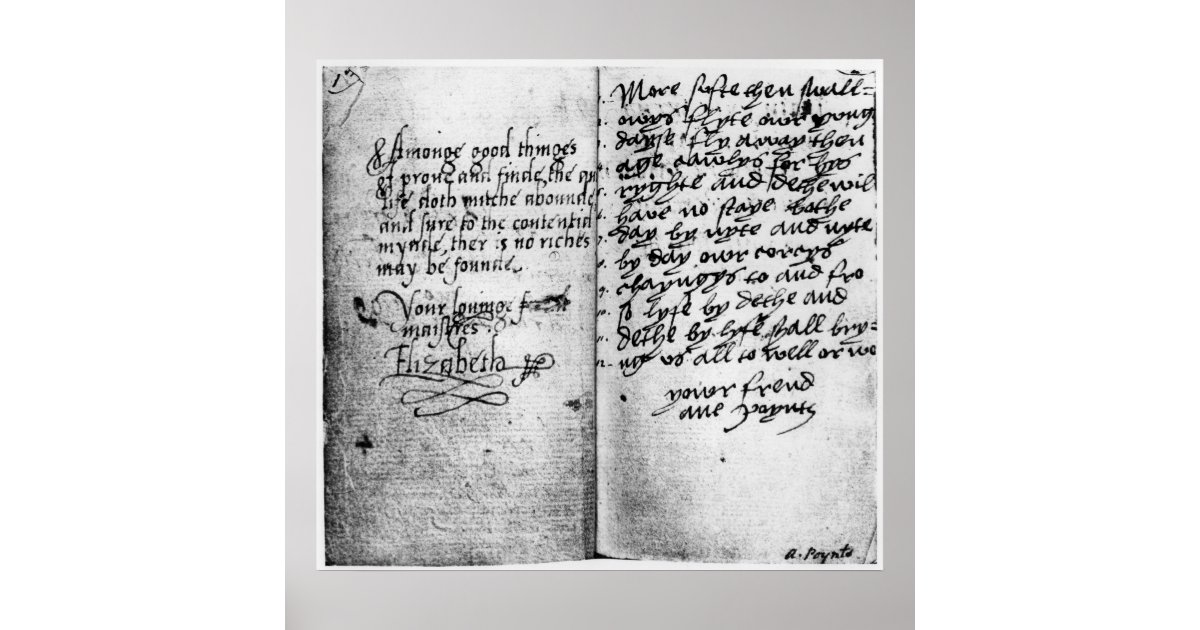 Page of manuscript poster | Zazzle