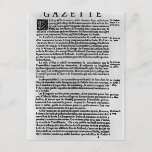 Page of text from 'La Gazette' Postcard