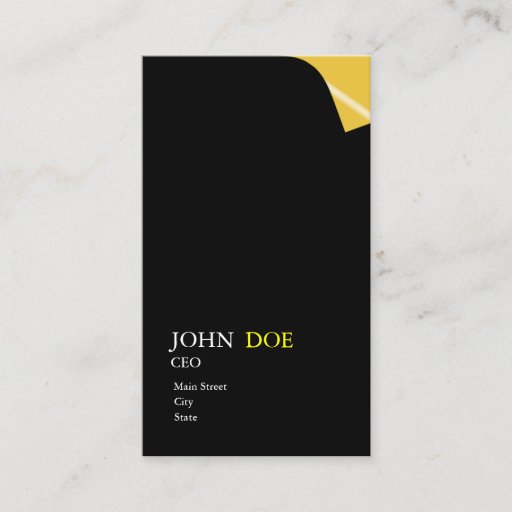 Customizable page_turn_profile business card