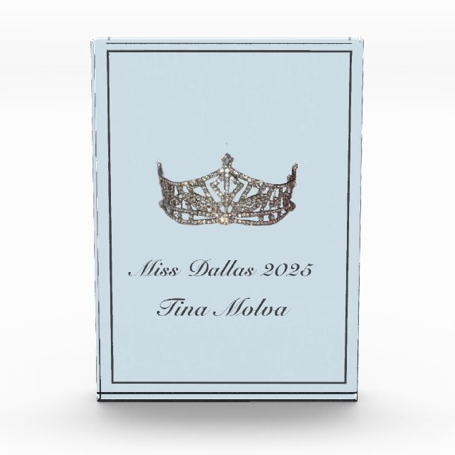 Pageant Acrylic Award (Front)