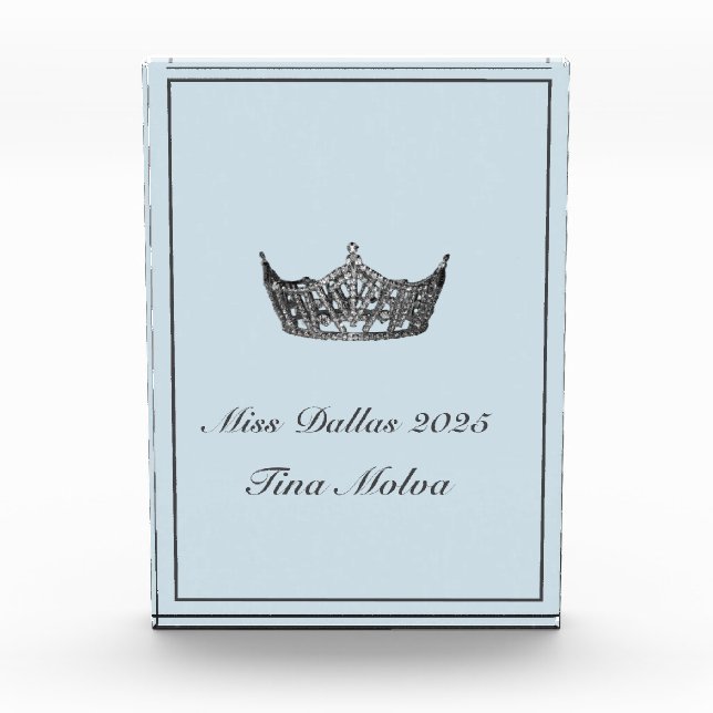 Pageant Acrylic Award (Front)