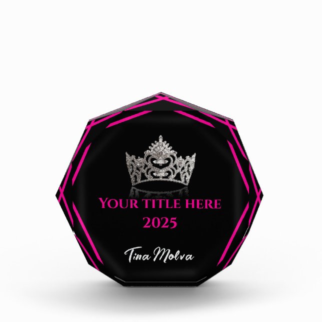 Pageant Acrylic Award (Front)