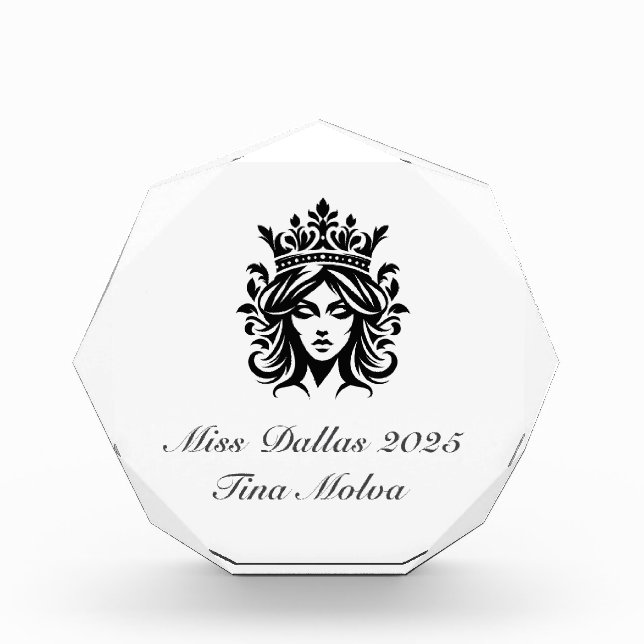 Pageant Acrylic Award (Front)