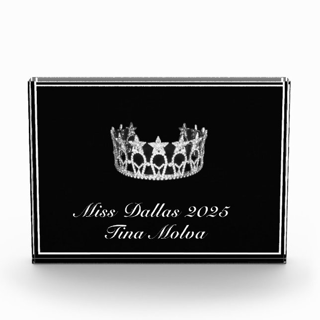 Pageant Acrylic Award (Front)