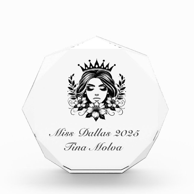 Pageant Acrylic Award (Front)