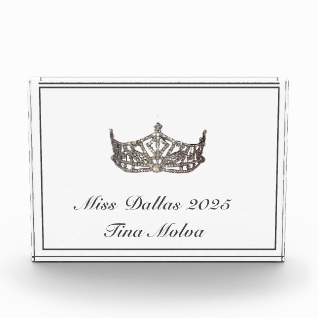 Pageant Acrylic Award (Front)
