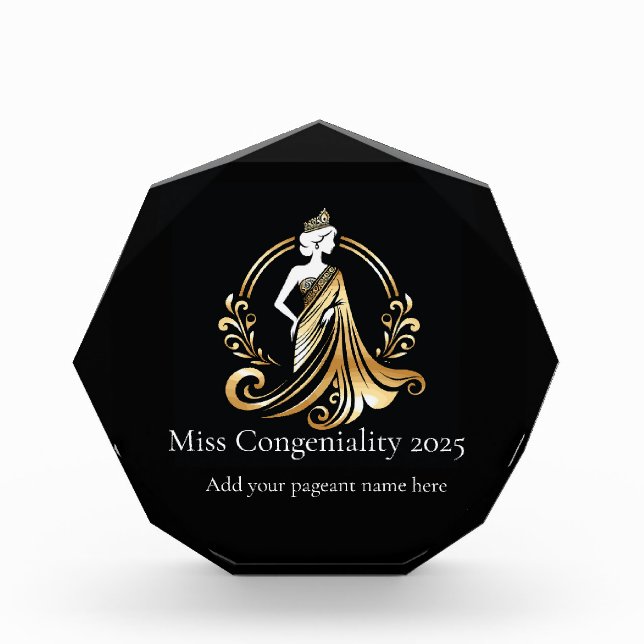Pageant Acrylic Award (Front)