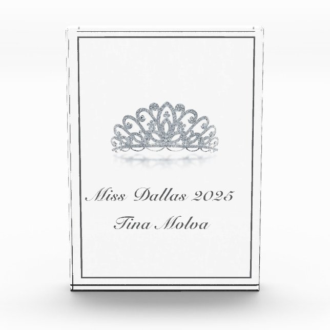 Pageant Acrylic Award (Front)