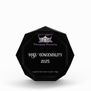 Pageant Acrylic Award Congeniality Custom