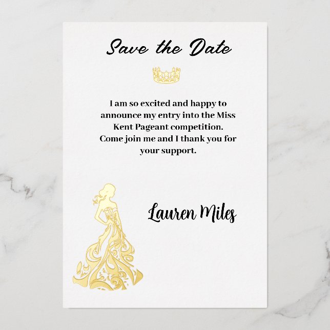 Pageant Announcement (Front)