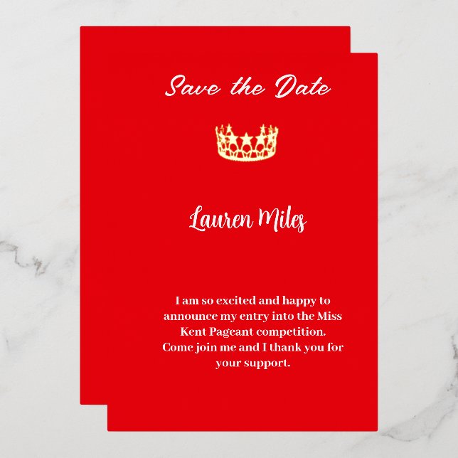 Pageant Announcement (Front/Back)