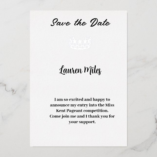 Pageant Announcement (Front)