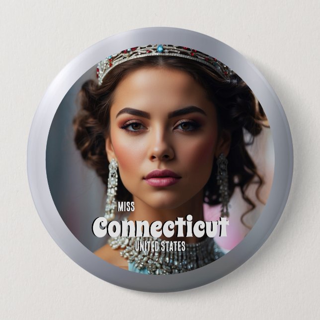 Pageant Appearance Button Contestant Event Pin  (Front)