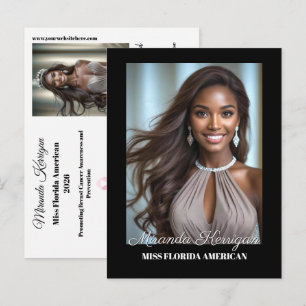 Pageant Autograph Card Black Border Miss Pageants