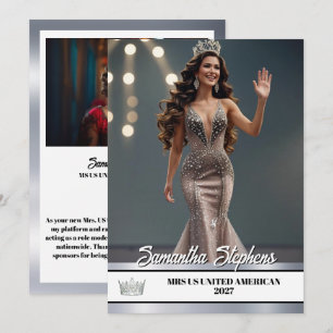Pageant Autograph Card - Competition Photo Card