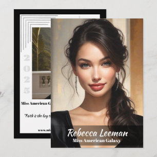 Pageant Autograph Card Framed Photo Layout