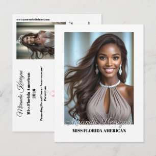 Pageant Autograph Card White Border Miss Pageants